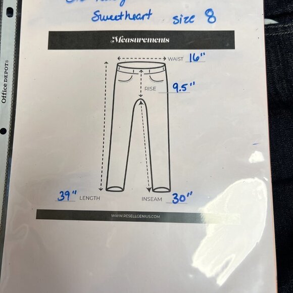 Women's Old Navy Sweetheart Dark Denim Jeans. Size 8 - Picture 5 of 5